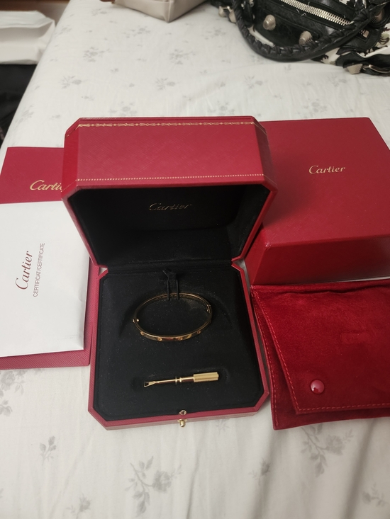 Cartier Jewelry - Cartier Gold Love Bracelet with Red Presentation Box